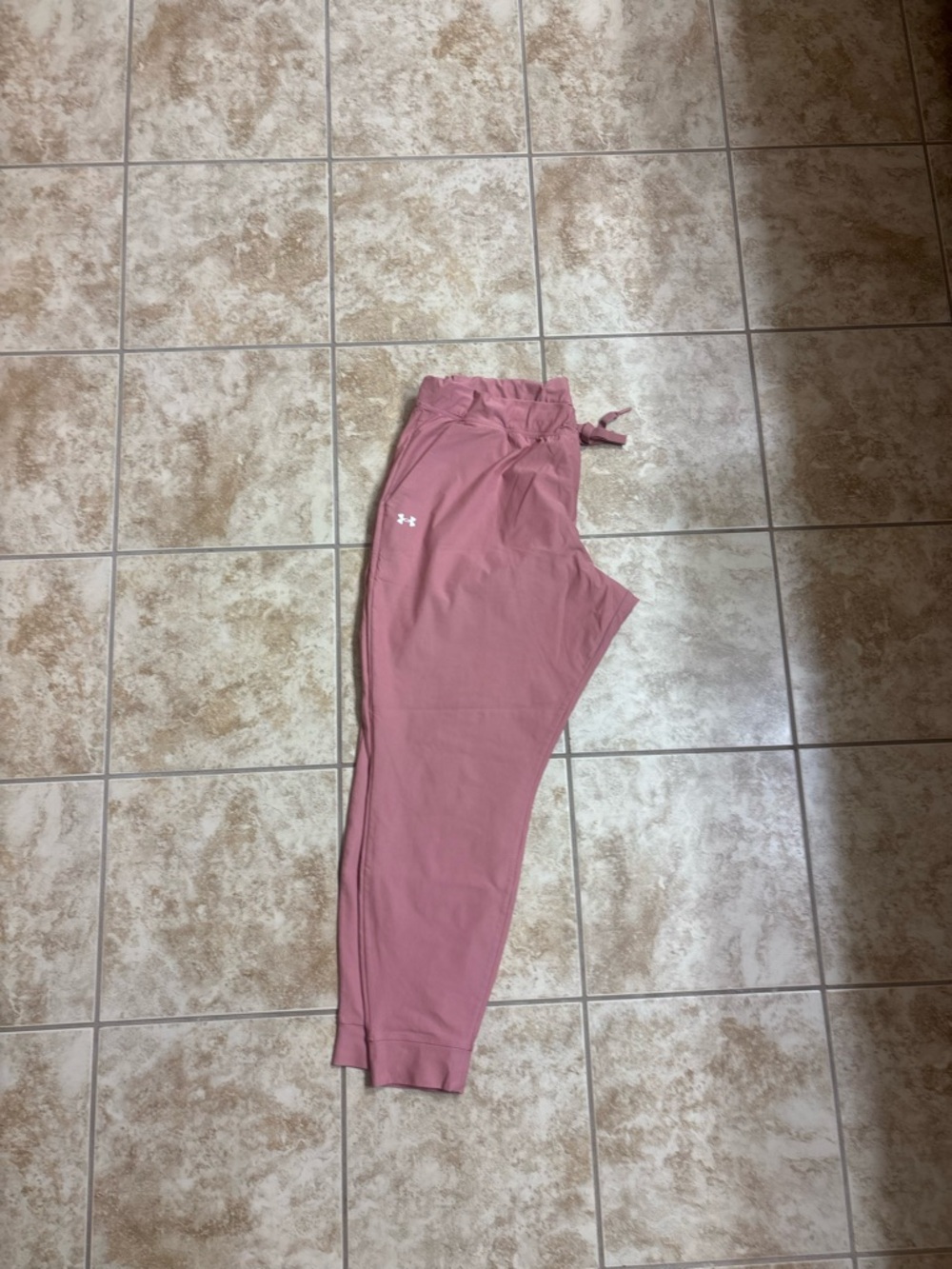 Under Armour Coral/Pink Jogger Sweatpants with Drawstring